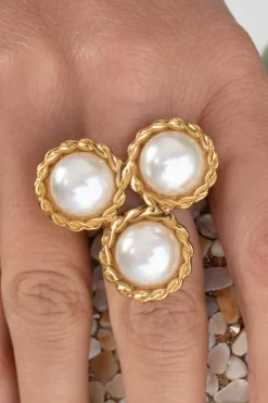 Anillo Triple Perlado