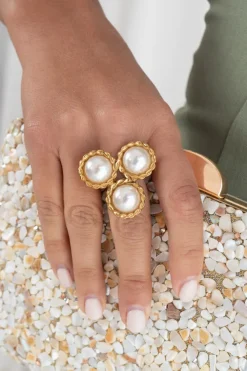 Anillo Triple Perlado