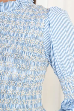 Blusa Rayas Nido de Abeja