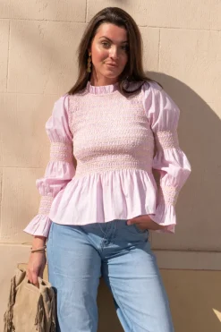 Blusa Rayas Nido de Abeja