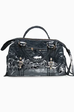 Bolso Biker Metalizado
