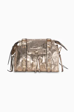Bolso Biker Metalizado Mini