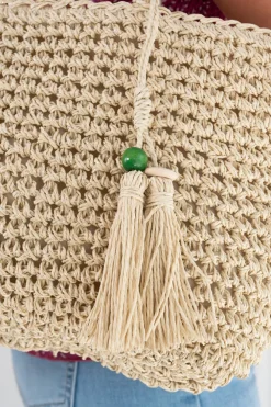 Bolso de Hombro Raffia