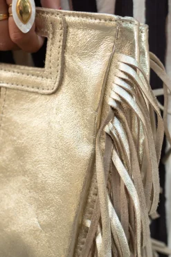 Bolso Flecos Metalizado