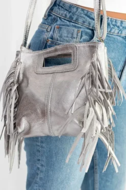 Bolso Flecos Metalizado