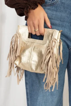 Bolso Flecos Metalizado Mini