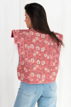 Chaleco Acolchado Flores