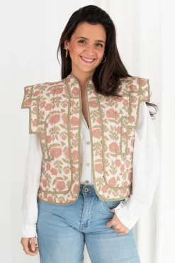 Chaleco Acolchado Flores