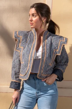 Chaqueta Acolchada Rayas