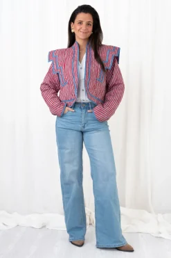 Chaqueta Acolchada Rayas