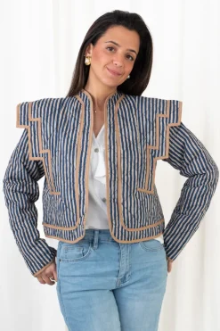 Chaqueta Acolchada Rayas