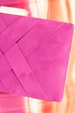 Clutch Entrelazado Fucsia