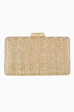 Clutch Raffia Oro