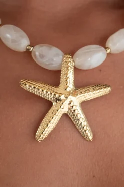 Collar Bolas Cristal y Estrella