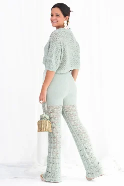 Pantalón Maxi Crochet Acampanado
