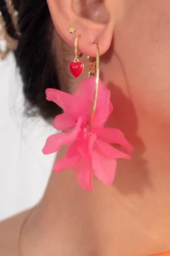 Pendientes Aro con Flor