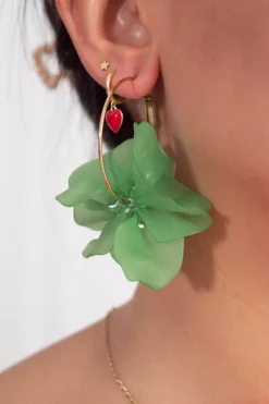 Pendientes Aro con Flor