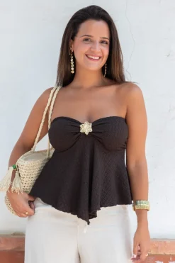 Top Bardot Flor