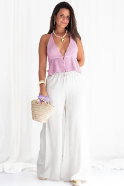 Top Cortina Crochet Lurex