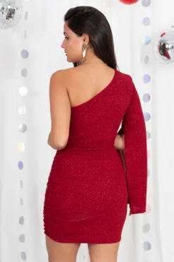 Vestido Asimétrico Manga Acampanada