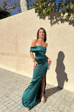 Vestido Bardot Asimétrico