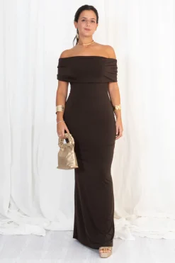 Vestido Bardot Espalda Abierta