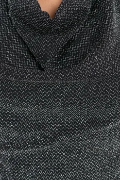 Vestido Cascada Ceñido Lurex