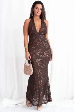 Vestido Flores Brillos