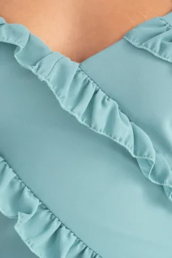 Vestido Maxi Tirantes Volantes