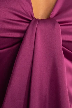 Vestido Midi Raso Cascada