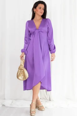 Vestido Midi Raso Cascada